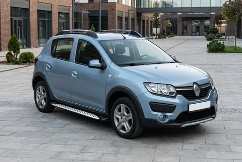 Бокові пороги Shining V1 (2 шт., Алюміній) для Dacia Sandero 2013-2020 рр — Dacia Sandero 2013-2020 гг. DianaParts