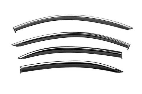 Вітровики з хромованим молдингом Niken Luxury (Long, 4 шт) для Mercedes S-сlass W221 2005-2013 рр — Mercedes S-сlass W221 2005-2013 гг. DianaParts