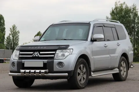 Передній захист ST015 (нерж.) для Mitsubishi Pajero Wagon III 1999-2006 рр — Mitsubishi Pajero Wagon III 1999-2006 гг. DianaParts