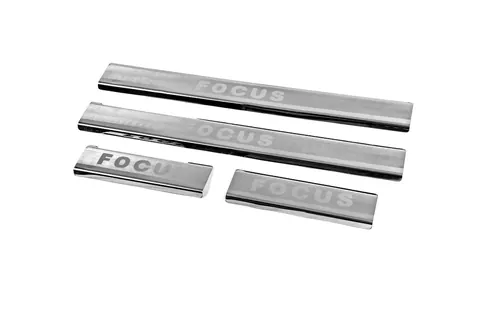 Накладки на пороги Carmos V2 (4 шт, нерж.) для Ford Focus I 1998-2005 рр — Ford Focus I 1998-2005 гг. DianaParts