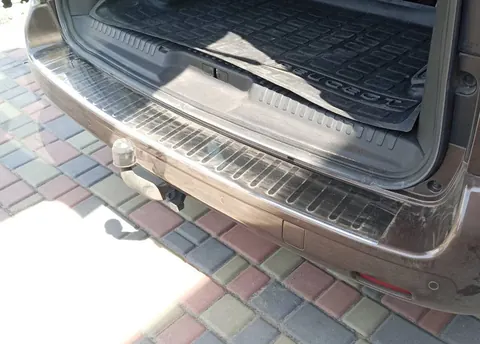 Накладка на задній бампер з загином Carmos (нерж) Коротка/Середня бази для Peugeot Traveller 2017- рр — Peugeot Traveller 2017- гг. DianaParts