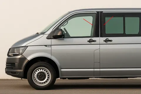 Накладки на дверні стійки EuroCap для Volkswagen T5 2010-2015 рр — Volkswagen T5 2010-2015 гг. DianaParts