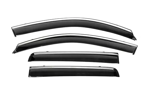 Вітровики з хромованим молдингом Niken Luxury (4 шт) для Mitsubishi Outlander 2006-2012 рр — Mitsubishi Outlander 2006-2012 гг. DianaParts