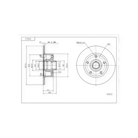 Диск гальмівний Audi A4 B5 задній (d245x10mm) HART — Автозапчастини DianaParts