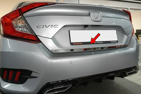 Кромка багажника (нерж) OmsaLine - Італійська нержавійка для Honda Civic Sedan X 2016-2021 рр — Honda Civic Sedan X 2016-2021 гг. DianaParts