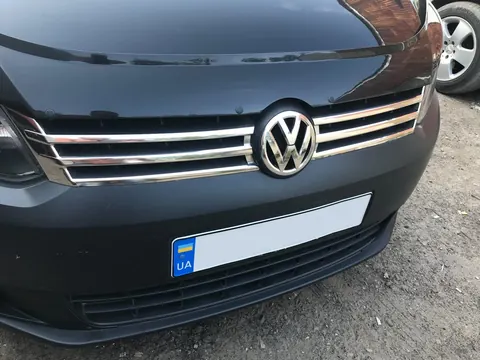 Накладки на решітку (2 шт, нерж) OmsaLine - Італійська нержавійка для Volkswagen Caddy 2010-2015 рр — Volkswagen Caddy 2010-2015 гг. DianaParts