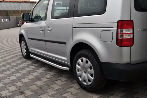 Бокові пороги Fullmond (2 шт., алюм) Максі база для Volkswagen Caddy 2010-2015 рр — Volkswagen Caddy 2010-2015 гг. DianaParts