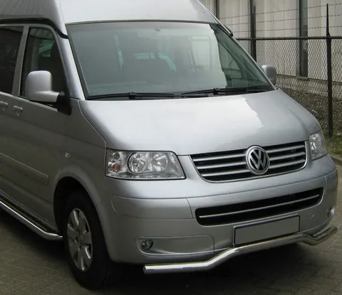 Передній захист хвиля (нерж) для Volkswagen T5 Multivan 2003-2010 рр — Volkswagen T5 Multivan 2003–2010 гг. DianaParts