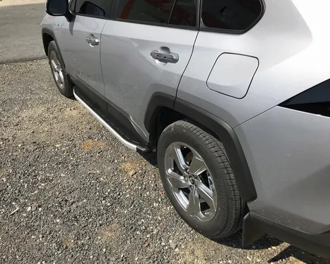 Бокові пороги Fullmond (2 шт., алюміній) для Toyota Rav 4 2019-2025 рр — Toyota Rav 4 2019–2025 гг. DianaParts