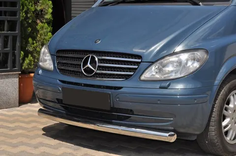 Передній захист ST008 (нерж) 2004-2011, 70мм для Mercedes Viano рр — Mercedes Viano 2004-2014 гг. DianaParts