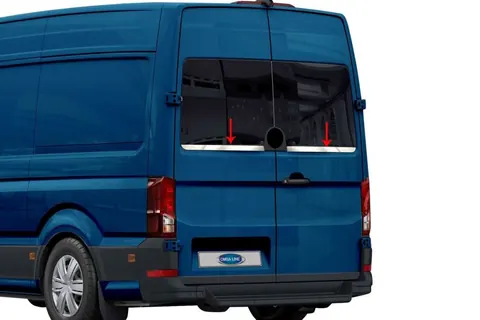 Кромка скла (2 шт, нерж) для Volkswagen Crafter 2016- рр — Volkswagen Crafter 2016- гг. DianaParts