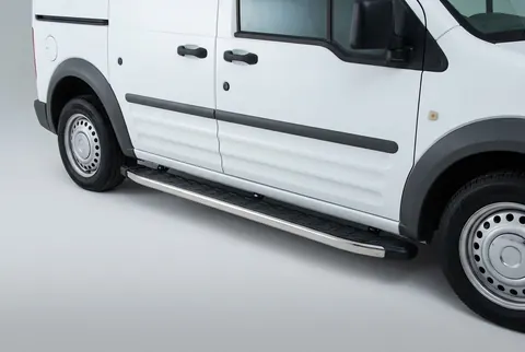 Бокові пороги BlackLine (2 шт., алюміній) Максі база для Ford Connect 2006-2009 рр — Ford Connect 2006–2009 гг. DianaParts