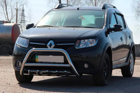 Передня дуга WT003 (нерж.) 60 мм для Renault Sandero 2013-2022 рр — Renault Sandero 2013-2022 гг. DianaParts