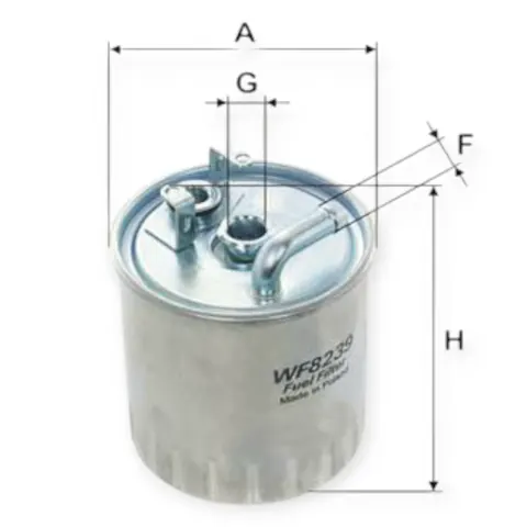 Фільтр паливний Mercedes-Benz Sprinter I CDI (00-06), Vito I CDI (1999-2003) OM 611,612 WIX FILTERS — Фільтри DianaParts