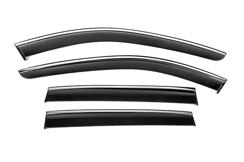 Вітровики з хромованим молдингом Niken Luxury (4 шт) для Mazda CX-50 2022- рр — Mazda CX-50 2022- гг. DianaParts