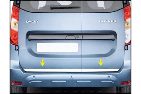 Кромка багажника (нерж.) для Dacia Dokker 2013-2022 рр — Dacia Dokker 2013-2022 гг. DianaParts