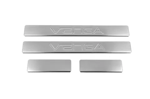 Накладки на пороги OmsaLine (4 шт., нерж.) для Kia Venga 2010-2019 рр — Kia Venga 2010-2019 гг. DianaParts