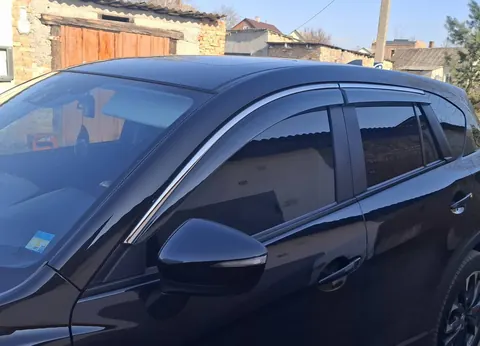 Вітровики з хромованим молдингом Niken Luxury (4 шт) для Mazda CX-5 2012-2017 рр — Mazda CX-5 2012-2017 гг. DianaParts