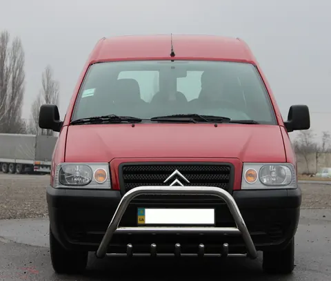 Кенгурятник WT003 (нерж) d51, без напису для Citroen Jumpy 1996-2007 рр — Citroen Jumpy 1996-2007 гг. DianaParts