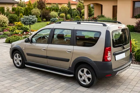 Бокові пороги Tayga Grey (2 шт., алюміній) для Renault Logan MCV 2005-2013 рр — Renault Logan MCV 2005-2013 гг. DianaParts