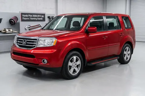 Бокові пороги Maya Red (2 шт., алюміній) для Honda Pilot 2008-2015 рр — Honda Pilot 2008-2015 гг. DianaParts