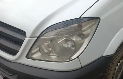 Вії Прямі (чорні, ABS, 2006-2013) Чорний мат для Mercedes Sprinter W906 рр — Mercedes Sprinter W906 2006–2018 гг. DianaParts