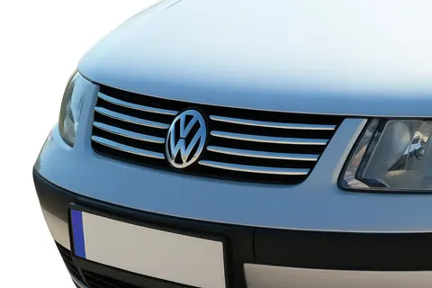 Накладки на решітку (нерж) 1996-2001 рік, Carmos - Турецька сталь для Volkswagen Passat B5 рр — Volkswagen Passat B5 1997-2005 гг. DianaParts