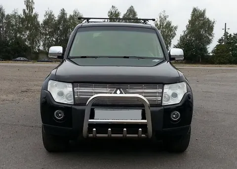 Кенгурятник QT006 (нерж.) 60 мм для Mitsubishi Pajero Wagon III 1999-2006 рр — Mitsubishi Pajero Wagon III 1999-2006 гг. DianaParts