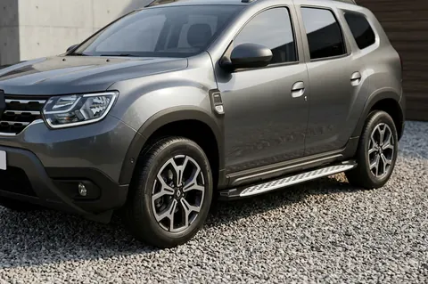 Бокові пороги Shining V1 (2 шт., Алюміній) для Renault Duster 2018-2024 рр — Renault Duster 2018-2024 гг. DianaParts