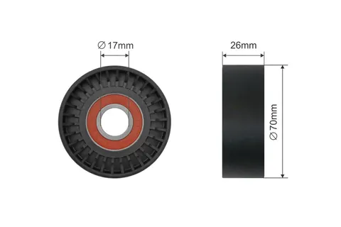 Ролик ручейкового ремня bmw 3 (e46) 99-05, 64 55 7 788 684 — STAUTO_RRP DianaParts
