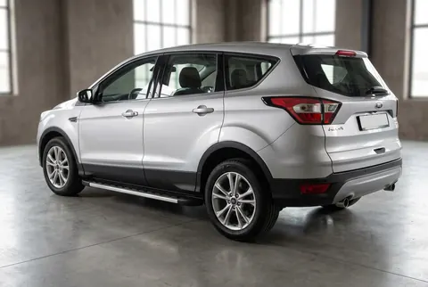Бокові пороги Duru (2 шт., Алюміній) З чорним листям на дверях для Ford Kuga/Escape 2013-2019 рр — Ford Kuga/Escape 2013-2019 гг. DianaParts