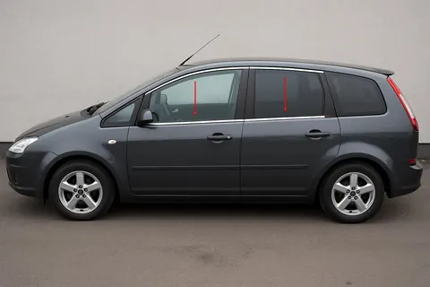 Молдинг скла (4 шт., нерж.) для Ford C-Max 2004-2010 рр — Ford C-Max 2004-2010 гг. DianaParts