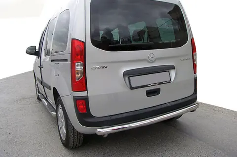 Задній захист AK002 (2 шт., нерж) для Renault Kangoo 2008-2020 рр — Renault Kangoo 2008–2020 гг. DianaParts