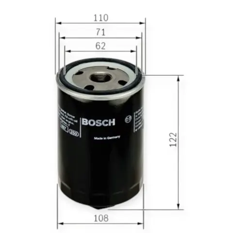 Фільтр масляний Volkswagen T4 1.9TD (h, 97) BOSCH — Фільтри DianaParts