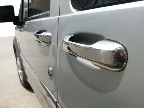 Накладки на ручки (4 шт., нерж.) Carmos - Турецька сталь для Ford Connect 2006-2009 рр — Ford Connect 2006–2009 гг. DianaParts