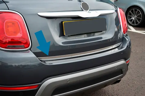 Кромка багажника (нерж) OmsaLine - Італійська нержавійка для Fiat 500X 2014-2024 рр — Fiat 500X 2014-2024 гг. DianaParts