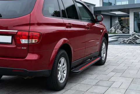 Бокові пороги Maya Red (2 шт., алюміній) для SsangYong Kyron 2005-2014 рр — SsangYong Kyron 2005-2014 гг. DianaParts