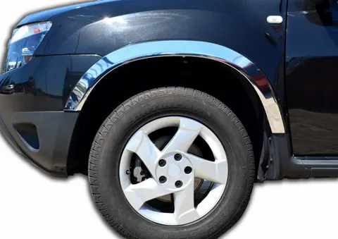 Накладки на арки (4 шт, нержавіюча сталь) для Dacia Duster 2008-2018 рр — Dacia Duster 2008-2018 гг. DianaParts
