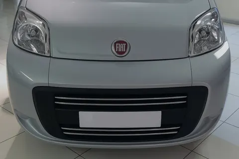 Накладки на решітку (4 частини, нерж.) OmsaLine - Італійська нержавійка для Fiat Fiorino/Qubo 2008-2024 рр — Fiat Fiorino/Qubo 2008-2024 гг. DianaParts