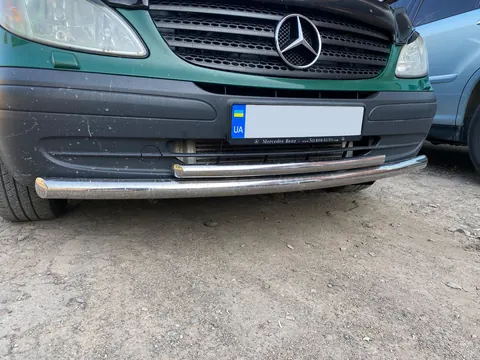 Передній захист ST014 (нерж) 60/60мм для Mercedes Viano 2004-2014 рр — Mercedes Viano 2004-2014 гг. DianaParts
