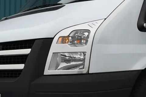 Накладки на фари (2 шт., нерж) OmsaLine - Італійська нержавійка для Ford Transit 2000-2014 рр — Ford Transit 2000–2014 гг. DianaParts