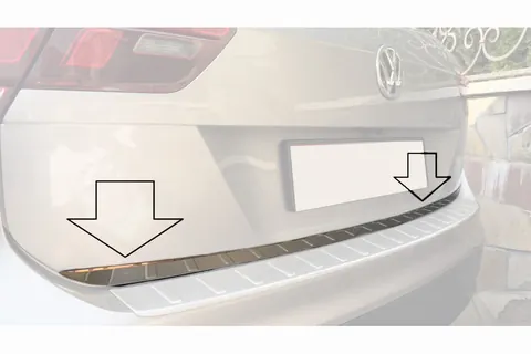 Кромка багажника (нерж) OmsaLine - Італійська нержавійка для Volkswagen Tiguan 2016-2023 рр — Volkswagen Tiguan 2016-2023 гг. DianaParts