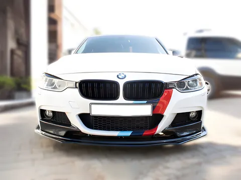 Накладка на передній бампер ЛИП для М-Performance (чорна) для BMW 3 серія F30/F31 2012-2019 рр — BMW 3 серия F30/F31 2012-2019 гг. DianaParts