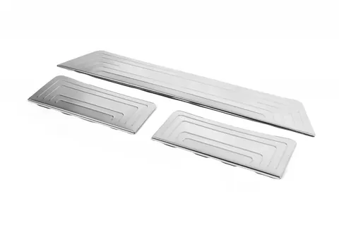 Накладки на пороги OmsaLine (нерж) матовий 4 штуки для Volkswagen T6 2015-2024 рр — Volkswagen T6 2015-2024 гг. DianaParts