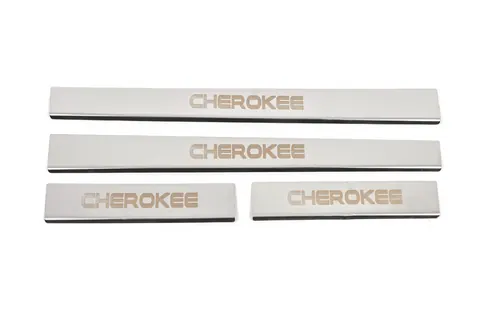 Накладки на пороги Carmos V-2 (4 шт, нерж) для Jeep Grand Cherokee WK 2004-2010 рр — Jeep Grand Cherokee WK 2004-2010 гг. DianaParts