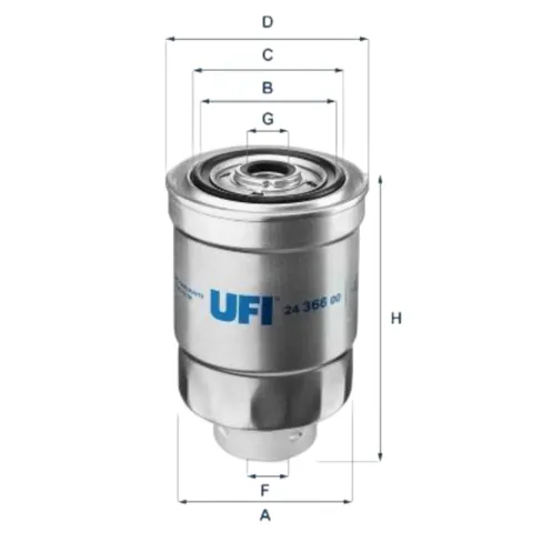 Фільтр паливний Hyundai H-100 2.5TD UFI — Фільтри DianaParts