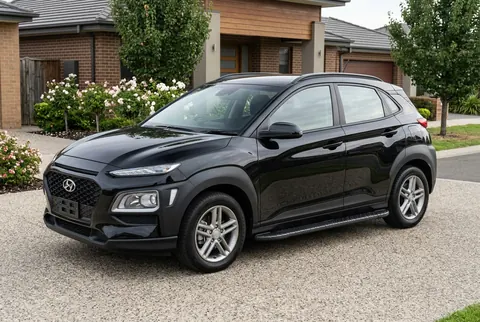 Бокові пороги Bosphore Black (2 шт., алюміній) для Hyundai Kona 2017-2023 рр — Hyundai Kona 2017-2023 гг. DianaParts