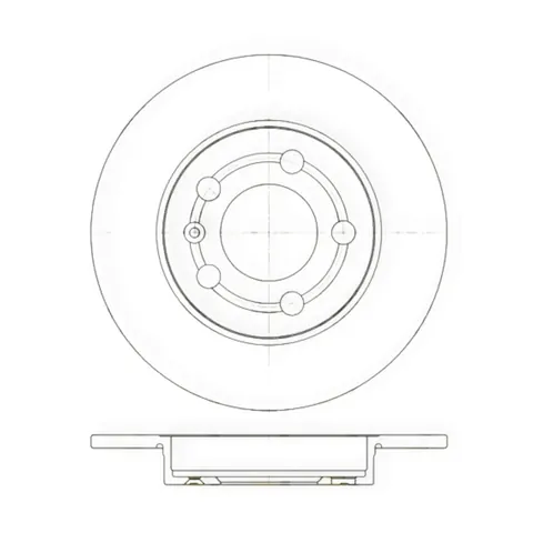 Диск гальмівний Volkswagen Bora, Golf 4, Skoda Octavia Tour задній (d239x9mm) ROADHOUSE — Автозапчастини DianaParts