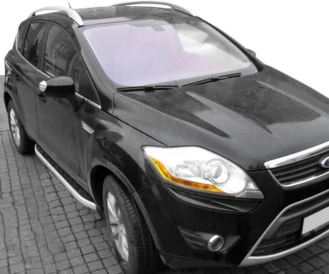 Бокові пороги Fullmond (2 шт, алюм.) для Ford Kuga 2008-2013 рр — Ford Kuga 2008-2013 гг. DianaParts