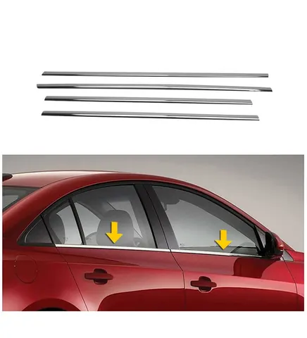Окантовка вікон (4 шт, нерж) Седан для Mazda 3 2009-2013 рр — Mazda 3 2009-2013 гг. DianaParts